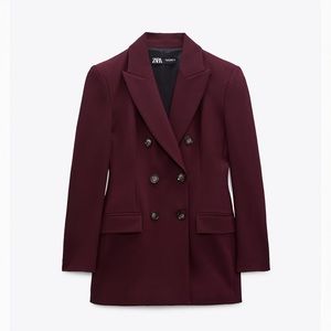 tailored double breasted blazer - “eggplant” 🍆